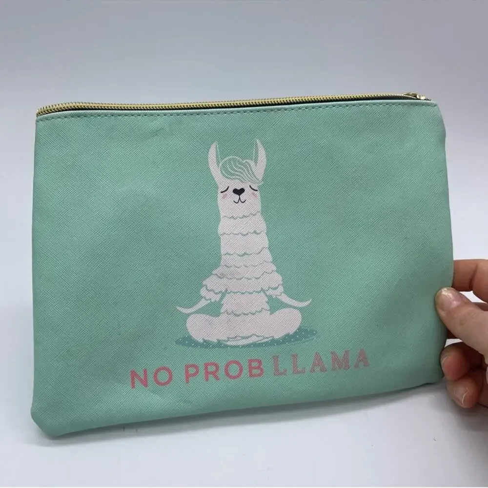 No Probllama Small Zippered Bag. 9” by 6”. In excellent used condition!